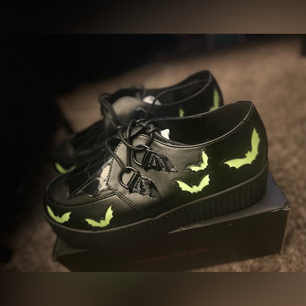 Strange Cvlt Creeper shoes glow in the dark